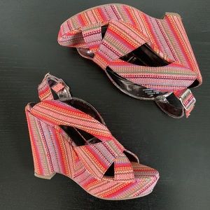 CROMA VINTAGE wedge fabric heel